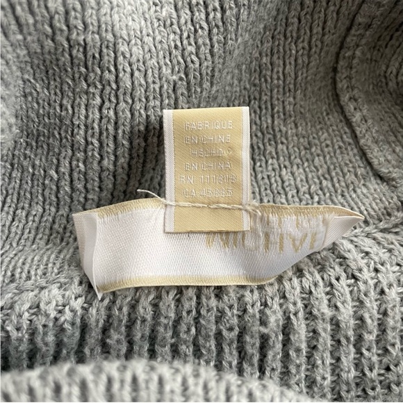 MICHAEL Michael Kors Women’s Cowl Neck Waffle Sweater Gray Size Large - Picture 8 of 10